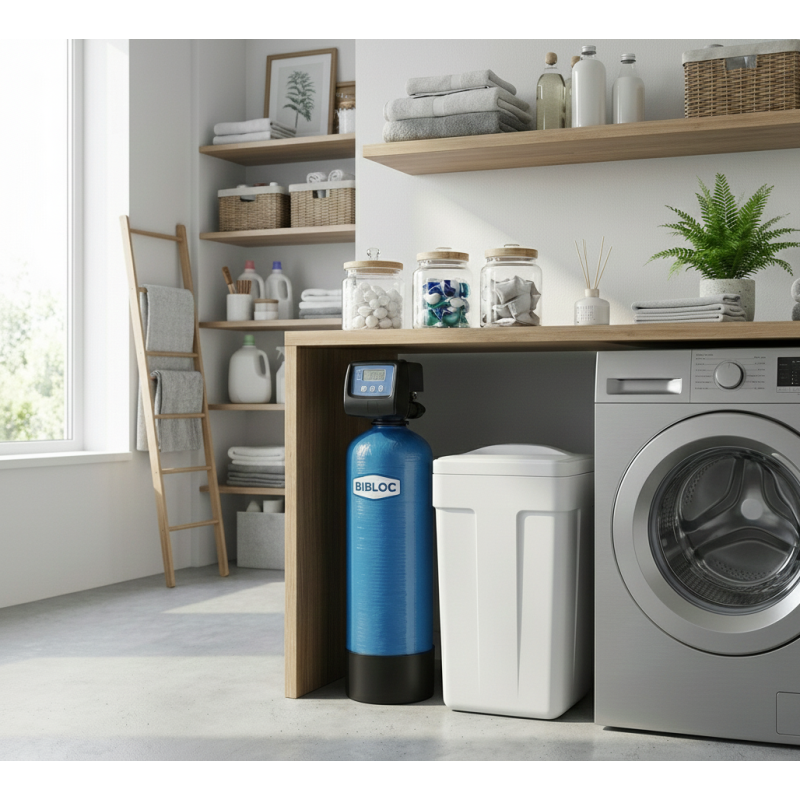 Adoucisseur Fleck 5600 SXT Bibloc 50L | Bac 100L Round