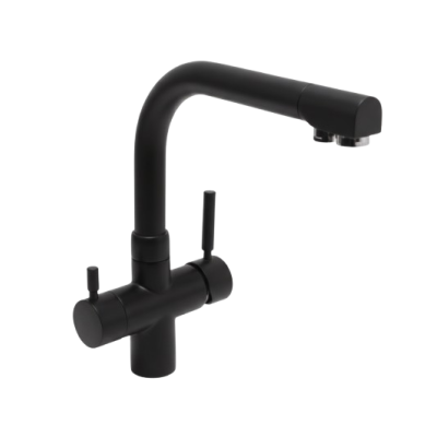 Robinet 3 voies Cuisine GLIANO BR302-BM Noir Mat | Eau Filtrée