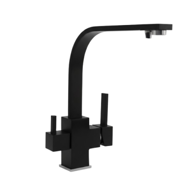 Robinet 3 voies Cuisine GLIANO BR3051-BM Noir Mat | Eau Filtrée