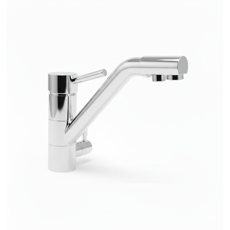 Robinet 3 voies Cuisine GLIANO BR307-C Chrome | Eau Filtrée Intégrée