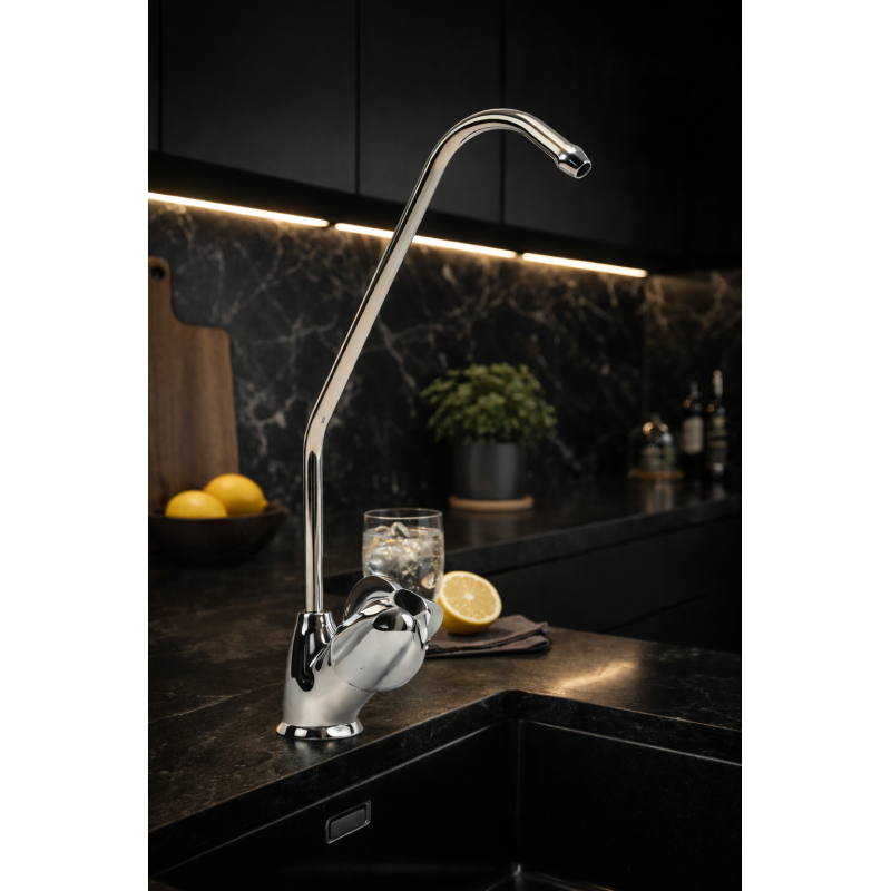 Robinet 1 voie GLIANO B102 Chrome | Spécial Eau Filtrée & Osmoseur