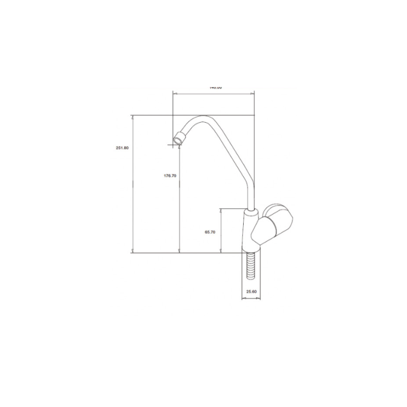 Robinet 1 voie GLIANO B102 Chrome | Spécial Eau Filtrée & Osmoseur