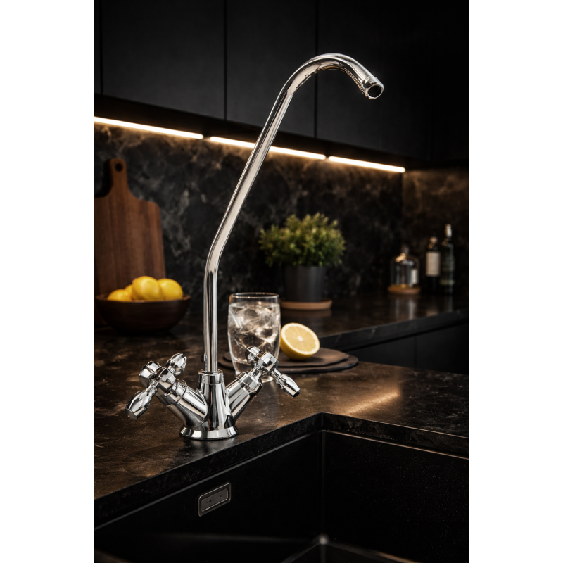 Robinet 2 voies GLIANO B103-2 Chrome | Spécial Double Filtration