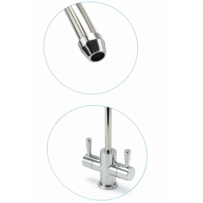 Robinet 2 voies GLIANO B105-2 Chrome | Double Sortie Filtration