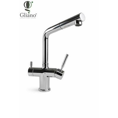 Robinet 3 voies Extractible GLIANO BR316-2 Chrome | Eau Filtrée