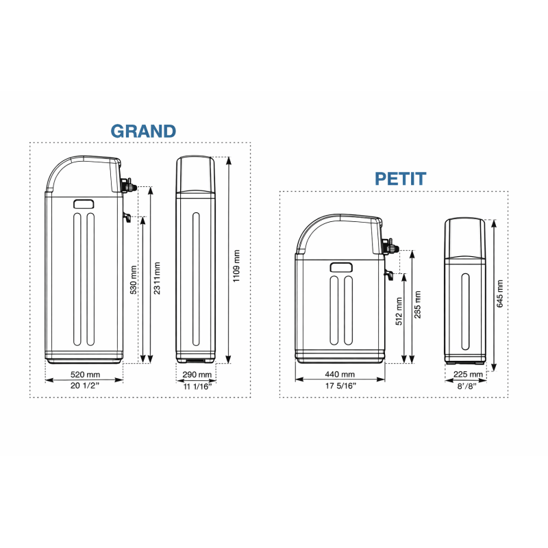 Adoucisseur d'eau IDEAL 8L Vanne Fleck 5600 | Compact 2-3 Pers